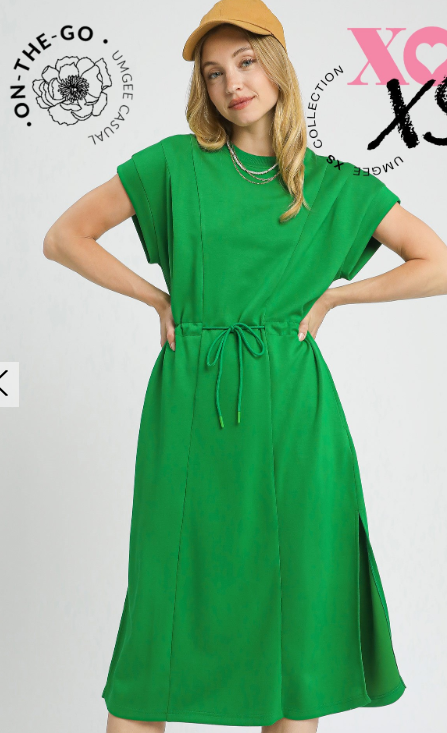 Dress Short Sleeve Casual Green