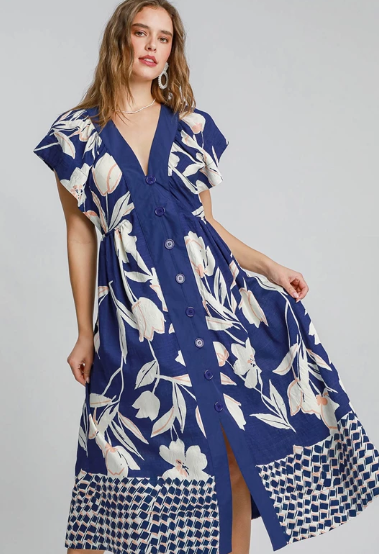 Navy Dress Floral